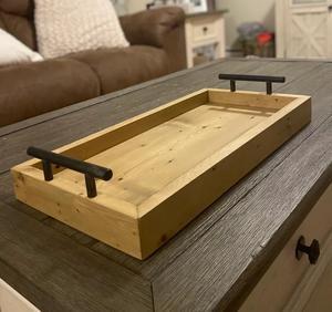 Plateau de rangement et de service rond avec côtés profonds, poignées découpées pour une prise en main facile, design élégant, parfait pour la table basse, la cuisine et la maison - Product Image 6