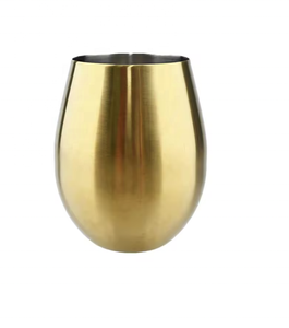 Verres à vin sans pied en acier inoxydable avec logo personnalisé, verres à shot en métal 16oz 18oz, or, cuivre, argent - Product Image 3