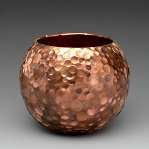 Elegant Hammered <b>Copper</b> Look Flower <b>Vase</b> Handmade Craftsmanship for Sophisticated Home Decor Timeless Metal Planter Pot - Product Image 4