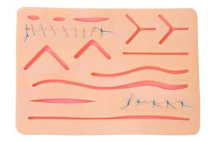 แผ่นฝึกหัดเย็บแผล14ชิ้นที่ตัดมาแล้ว3ชั้นซิลิโคนทนต่อการฉีกขาดเครื่องมือทางการแพทย์ด้วยมือ - Product Image 5