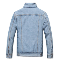 Veste en jean pour homme en tissu denim respirant, idéale pour le quotidien, les sorties décontractées et les tenues décontractées de rue.