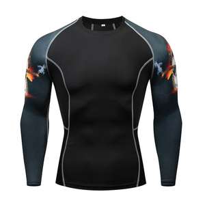 Rashguard de sport pour homme de qualité supérieure, manches longues, séchage rapide, en spandex, avec logo personnalisé - Product Image 4