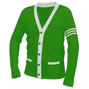 Suéteres de Punto Personalizados de Alta Calidad con Logotipo, Prendas de Punto Unisex, Suéteres Cardigan Escolares de Algodón a Rayas - Product Image 6