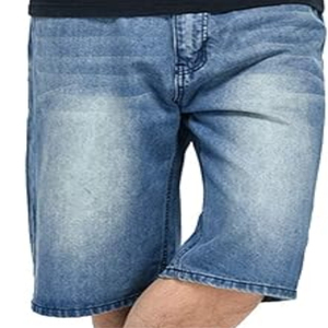 Hot Selling Men's Blue Denim <b>Shorts</b> 100% Cotton Rugged Mid <b>Waist</b> Relaxed Straight Style Denim <b>Shorts</b> - Product Image 5
