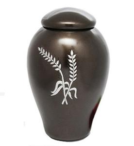 URNA DE CREMACIÓN DE ALUMINIO ADULTO ACABADO GRIS BRILLANTE URNA DE CREMACIÓN FUNERAL DE METAL PARA CENIZAS HUMANAS - Product Image 2