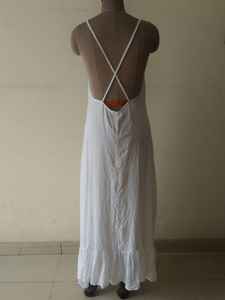 Vestido Maxi Blanco para Mujer, Vestido Maxi Tipo Slip - Product Image 3