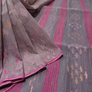 Nueva llegada Deshi Dhakai Jamdani Sharee calidad de exportación para mujeres JAMDANI tela azul rojo verde dorado cielo azul de Bangladesh - Product Image 1