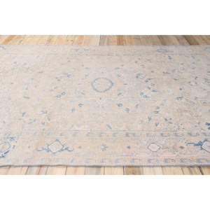 8.4x11.3 ft Vintage Rug Rug, Turkish Rug, <b>Brown</b> Geometric <b>Wool</b> Rug - Product Image 3