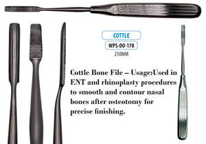 Lime à os chirurgicale Cottle pour rhinoplastie, outil de précision pour le lissage des os nasaux ORL, kit chirurgical manuel, hôpital, clinique, classe I - Product Image 6