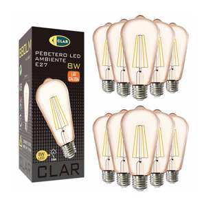 Bombilla LED de Filamento E27 ST64 de 8W, Iluminación LED de Bajo Consumo - Product Image 2