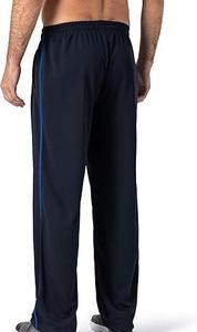 Pantalon de jogging décontracté pour homme, 100 % polyester, toile légère, respirant, ample, taille élastique, jambe large, mi-longueur - Product Image 2