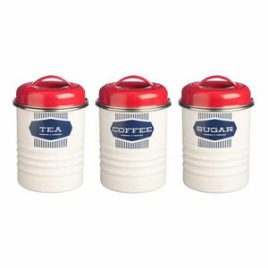 Galvanized Metal Storage Box <b>Tea</b> <b>Sugar</b> <b>Coffee</b> <b>Canisters</b> Food Storage Metal Box Container - Product Image 3