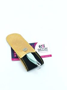 GETUP BROSONS IMPEX Nouvelle conception Pince à épiler pour extensions de cils en acier inoxydable, finition Seaglass, revêtement en poudre, 90 degrés, lisse et anti-magnétique - Product Image 2