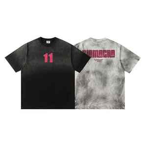 เสื้อยืดคอกลมแขนสั้นลำลองผู้ชาย สไตล์เรโทร ลุคซักยับ พิมพ์ลายดิจิทัล ผ้าฝ้าย 100% - Product Image 2