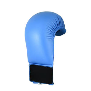 Gants d'entraînement de boxe avec Logo personnalisé, gants d'entraînement en cuir bleu pour Arts martiaux - Product Image 3