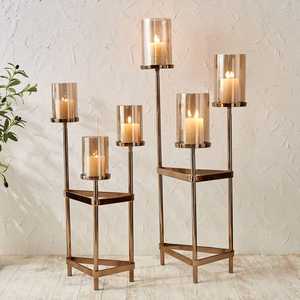 Candelabro Moderno Minimalista de Lujo Dorado, Soporte de Metal para Velas, Decoración de Bodas, Iluminación con Velas - Product Image 2