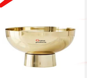 round shape golden finished metal stainless steel chocolate and <b>dessert</b> serving <b>bowl</b> <b>for</b> hotel restaurant and bar - Product Image 3
