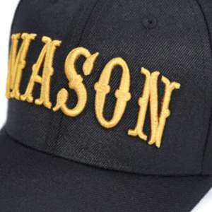 Mason Cap negro 20% lana 80% acrílico Unisex ajustable sombrero bordado Logo parte delantera trasera ropa griega Casual Streetwear lavado a mano - Product Image 3