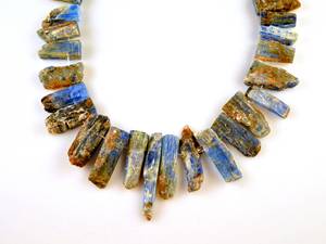 Perles de Kyanite Bleues Naturelles Collier à Lame Brute et Rugueuse Kyanite Superposition Boho Collier Plaque de Cristal de Guérison Pierres Précieuses Lâches - Product Image 2