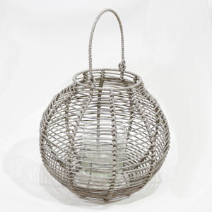 Artex Dong Thap Lanterne en osier fabriquée à la main en usine Bougeoir Vintage Boho pour l'intérieur, l'extérieur et la décoration d'événements - Product Image 3