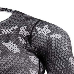 Dryfit เสื้อยืดรัดรูปแขนยาวสำหรับผู้ชายเสื้อ2025ฟิตเนสยิมผ้าคอตตอน - Product Image 5