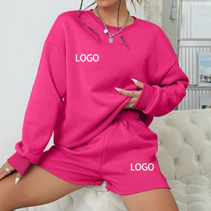 ชุดวอร์มสั้นสำหรับผู้หญิงชุดวอร์มและกางเกงขาสั้นออกแบบโลโก้ได้ตามต้องการ - Product Image 5