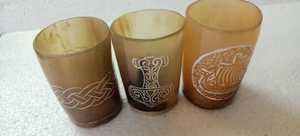 Corne véritable Viking Bar Shots verre verre à vin corne de boeuf tasse eau bière thé café vraie corne verres Koi faizacraft - Product Image 5