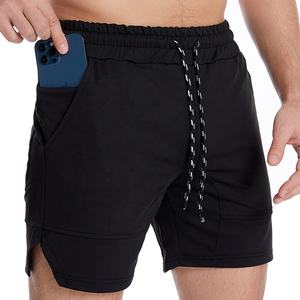 Pantalones informales de talla grande para hombre, pantalones cortos deportivos de verano para Fitness, de secado rápido, patrón sólido atractivo de cinco puntos para correr al aire libre - Product Image 6