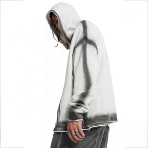 DEC Oem Custom Men's Hoodies Casual Tie Dye Logo Printing Jogging Sudadera Loose Pullover Men Drop Shoulder Hoodies - Product Image 4