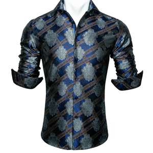 Chemise décontractée à manches longues pour homme, qualité supérieure, batik personnalisé, écologique, vente en gros ODM, 100% coton, respirante, anti-froissement - Product Image 3