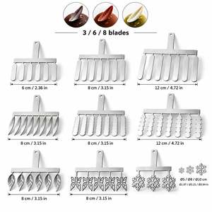 Outil de décoration de feuilles de chocolat Fida, éclair rond de 12 cm - Product Image 4