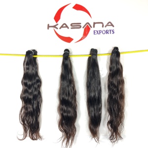 100% gros non transformé cuticule aligné naturel Remy cheveux indien Bundle Machine Double trame vague profonde vierge Extensions humaines - Product Image 3