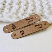 Étiquettes en cuir véritable à Grain riche fabriquées en usine OEM tendance