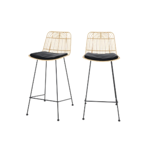 Lulu <b>bar</b> <b>Stool</b> for Home <b>bar</b> and Restaurant Furniture Rattan Wicker Natural Counter <b>Stool</b> High Chairs with Classic Design - Product Image 1