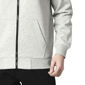 Sweat à capuche zippé d'hiver pour homme, design professionnel, poignets et ourlet côtelés, polaire, streetwear - Product Image 3