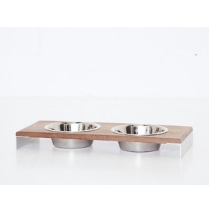 ขาตั้งชามอาหารสุนัขไม้รูปกระดูก ขายดี ชามสแตนเลสคู่ ดีไซน์สนุก แข็งแรง งานแฮนด์เมด - Product Image 3