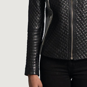 Nouvelle arrivée Veste de moto en cuir véritable pour femmes Haute qualité Coupe-vent Imperméable Écologique Broderie Manteau d'hiver - Product Image 5