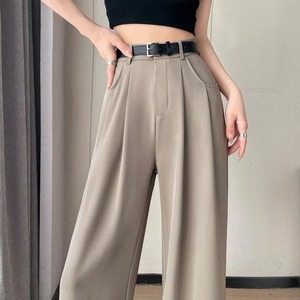 Pantalon large tricoté en laine mérinos pour femmes Automne Hiver Basic Soft Warm Cashmere Knit Trousers Casual Simple Style Korean - Product Image 2