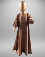 Abaya respirante haute performance pour enfants 2026, séchage rapide, grande taille, tenue de prière modeste longue jusqu'au sol pour filles