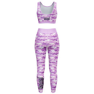 New High-Quality Fitness Two-Piece Set Women's Gym Yoga Clothing Set Custom Fitness Seamless Sportswear Yoga Set - Product Image 2
