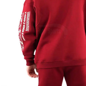 เสื้อฮู้ดปักลายสำหรับผู้ชายสีพื้นขนาดพิเศษพิมพ์โลโก้ตามสั่ง - Product Image 5