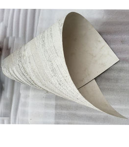 100% chapa de piedra de mármol ecológica efecto Natural Himalaya blanco Flexible y transpirable chapa de piedra de pizarra Color blanco - Product Image 3