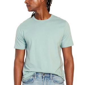 T-shirts en coton uni à manches courtes, col rond décontracté, respirants, en jersey de coton, vente chaude d'été, t-shirts de haute qualité - Product Image 1