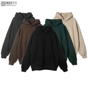 Poids lourd Boxy Fit 100% coton hommes sweats à capuche lavage acide pull Streetwear survêtements Denimes bouffée impression polaire à capuche - Product Image 2