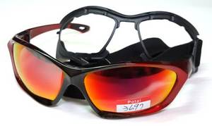 Lunettes de soleil photochromiques rouges polarisées avec cadre PC - Product Image 2