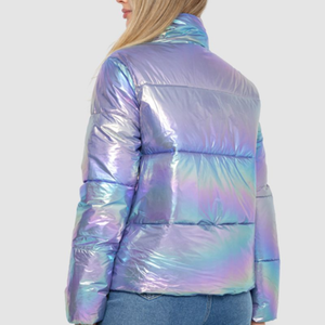 Chaqueta Acolchada Delgada Unisex de Color Sólido Elegante 2024, Chaqueta de Invierno Informal Impermeable con Cremallera Completa Personalizada, Transpirable, de Cordura - Product Image 3