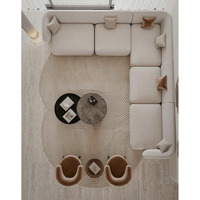Tapis en laine fait main de luxe, minimaliste et moderne, tufté à la main, adapté aux animaux domestiques, pour pique-nique, tapis de sol sur mesure