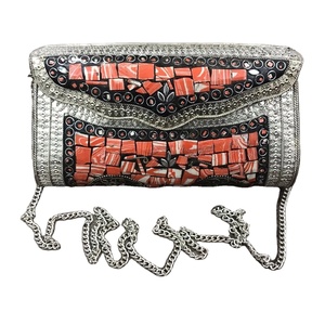 ออกแบบโลหะโมเสคคลัทช์ / โมเสคคลัทช์/ ผลิตในอินเดียแฮนด์เมดพิเศษสุภาพสตรีคลัทช์โมเสคโลหะ - Product Image 1