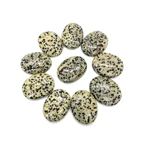 PREMIUM QUALITY DALMATION JASPER PALMSTONE TOP POLISHED ROCK CRYSTAL DALMATION OVAL SHAPE STONE FOR HEALING AND HOME DECORATION