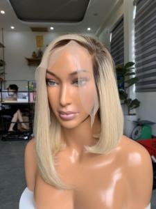 Transparent <b>Lace</b> <b>Wigs</b> Vietnamese Remy Hair Extension Straight Blonde 300g - Product Image 4